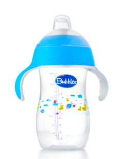 Cup 2 in 1 for training on drinking and feeding bubbles
